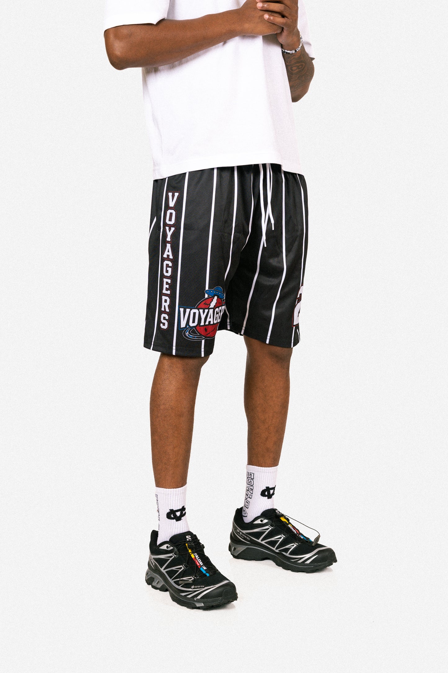 Cosmic Rocket BBall shorts black