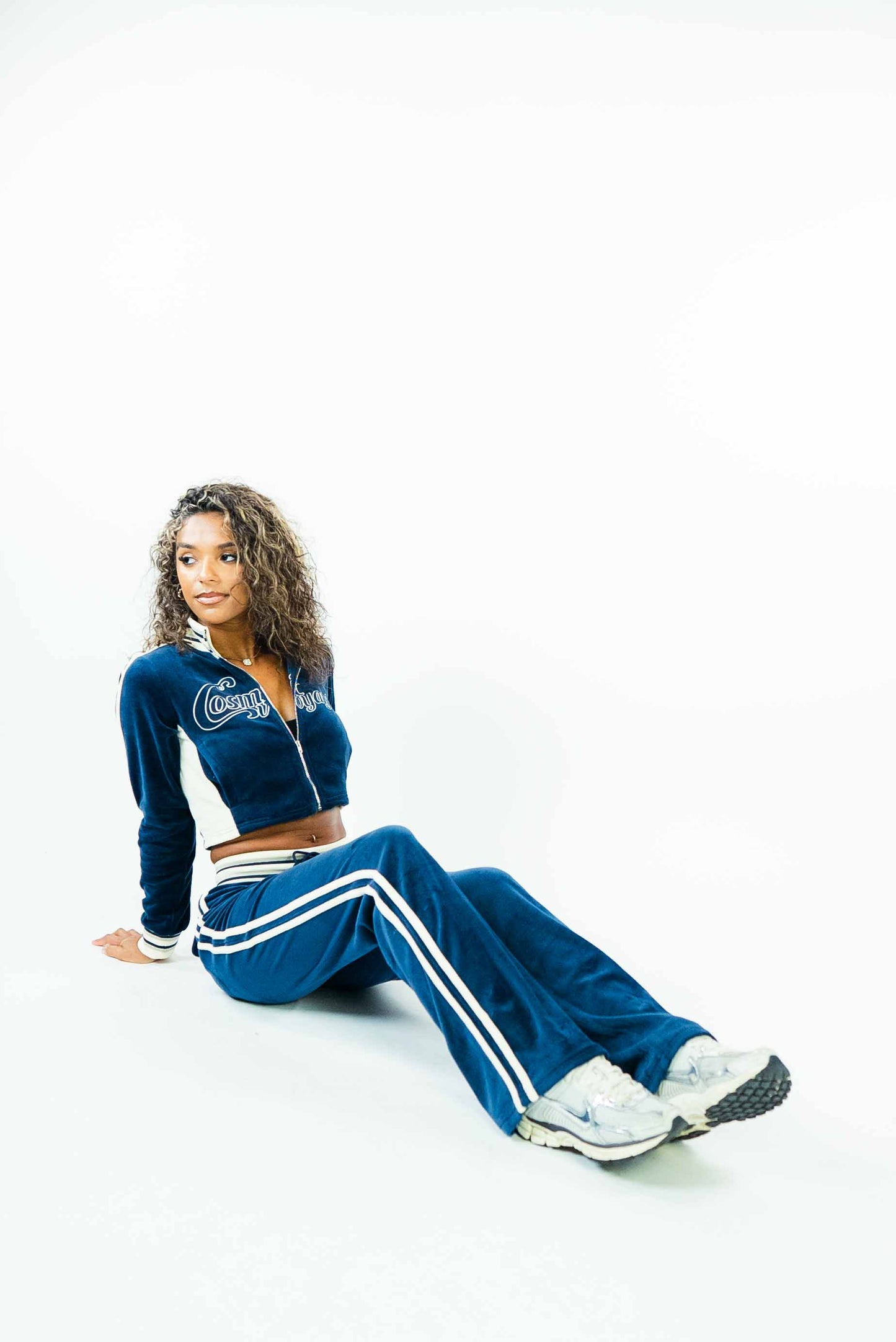 Female Players Blue Velour Tracksuit