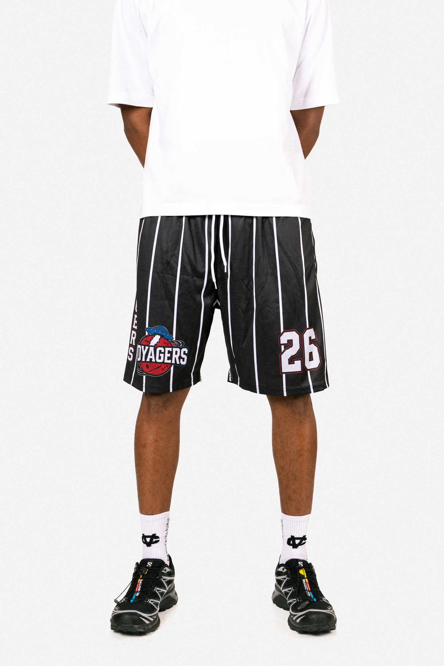 Cosmic Rocket BBall shorts black