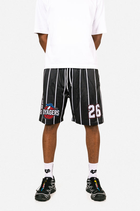 Cosmic Rocket BBall shorts black