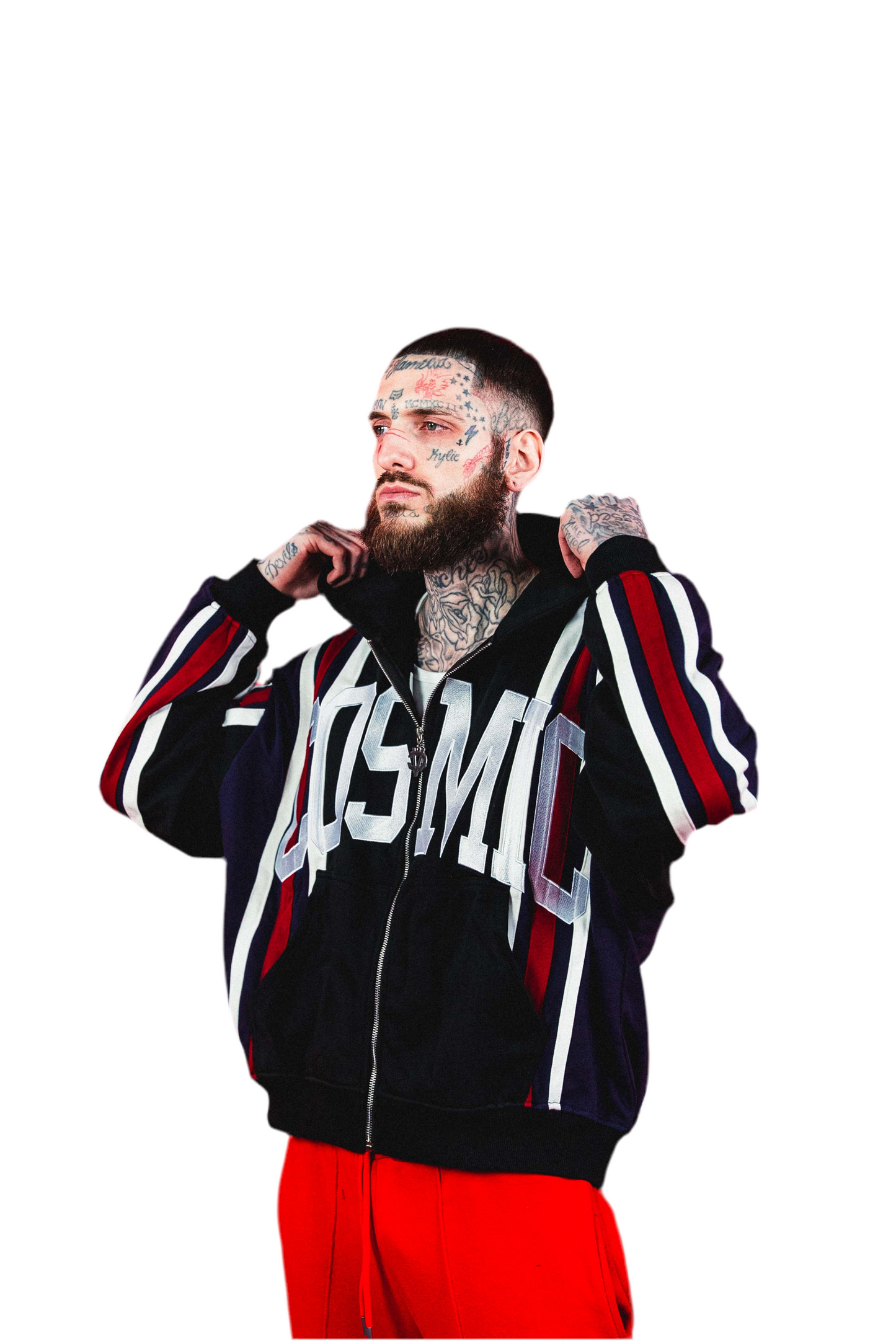 Cosmic Stripe Layered Splice Hoodie