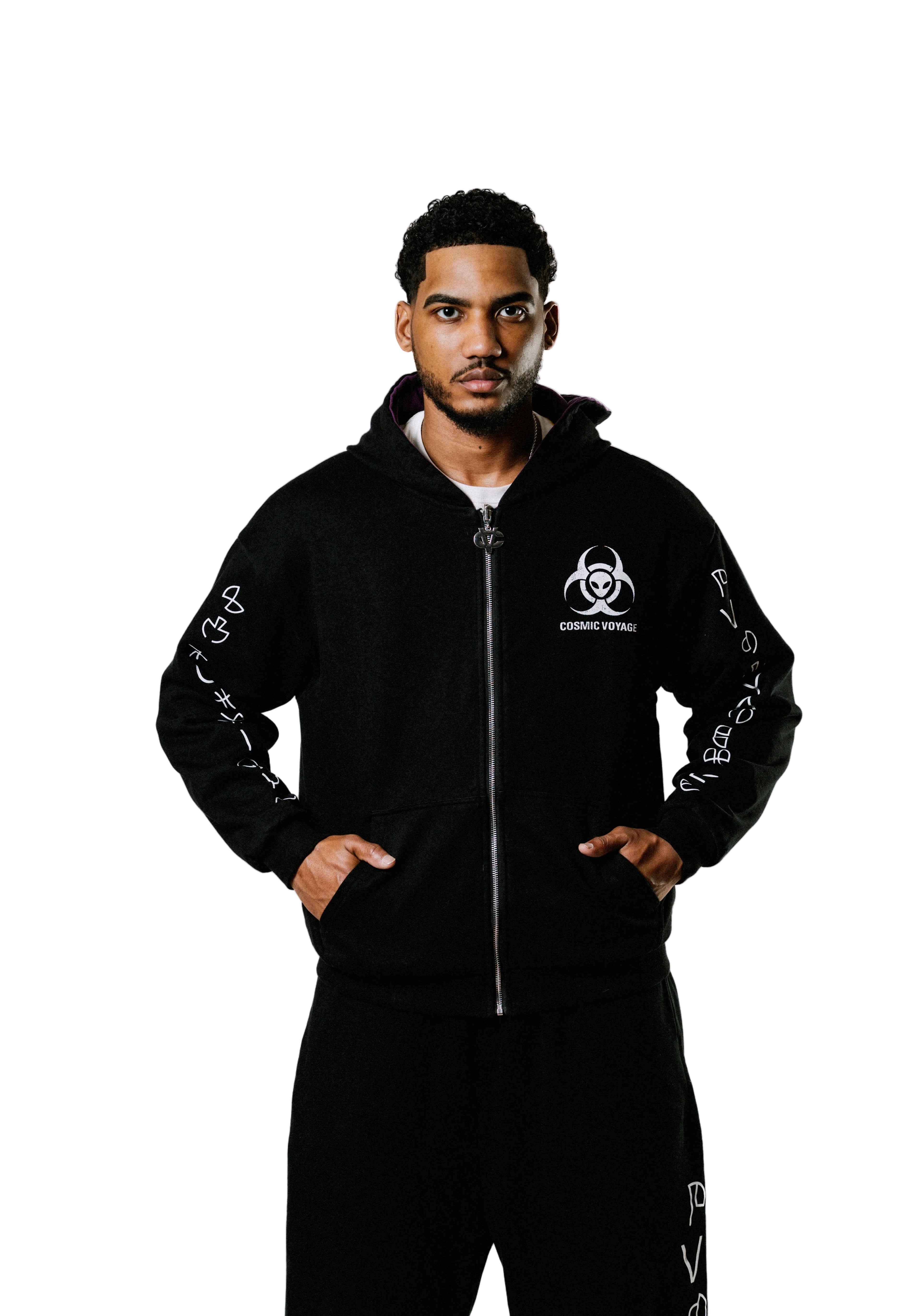 Cryptic Hazard Reversible Hoodie – Cosmic Voyage