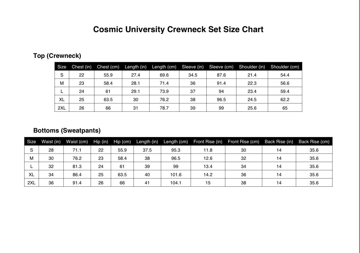 Cosmic University Crewneck Top